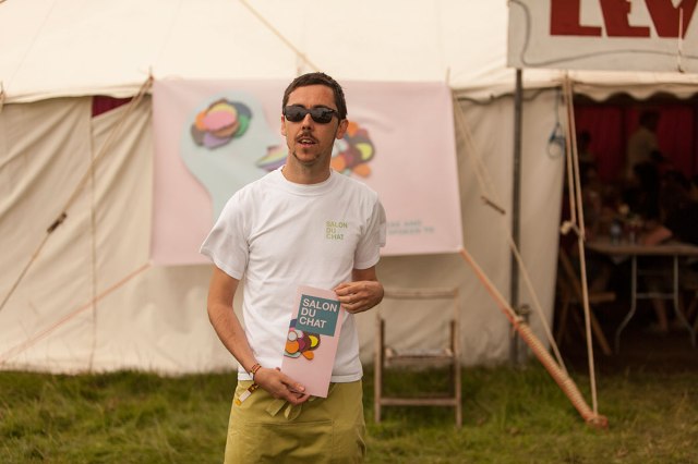 Paul with a Salon du Chat menu