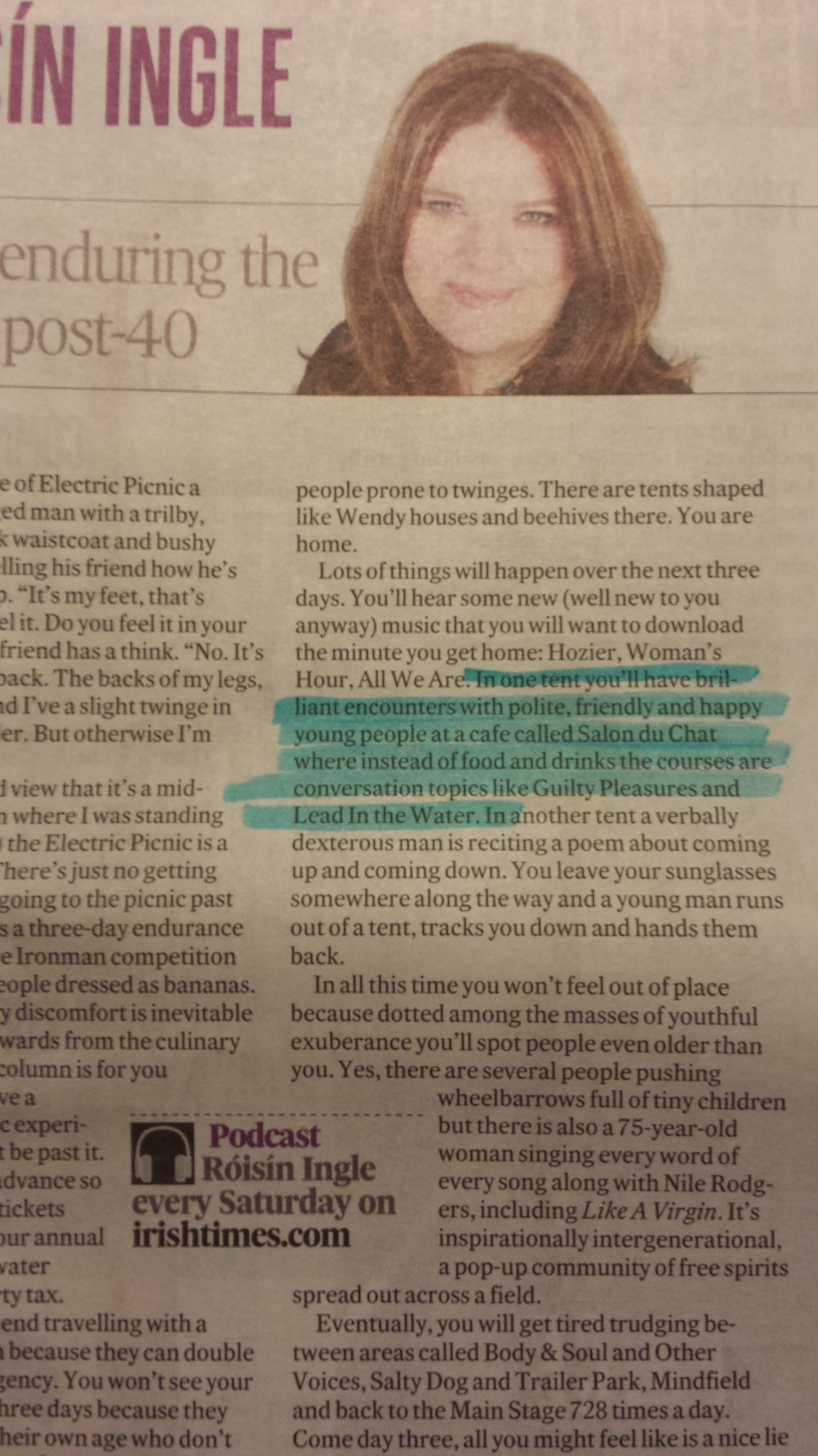Irish Times article by Roisin Ingle